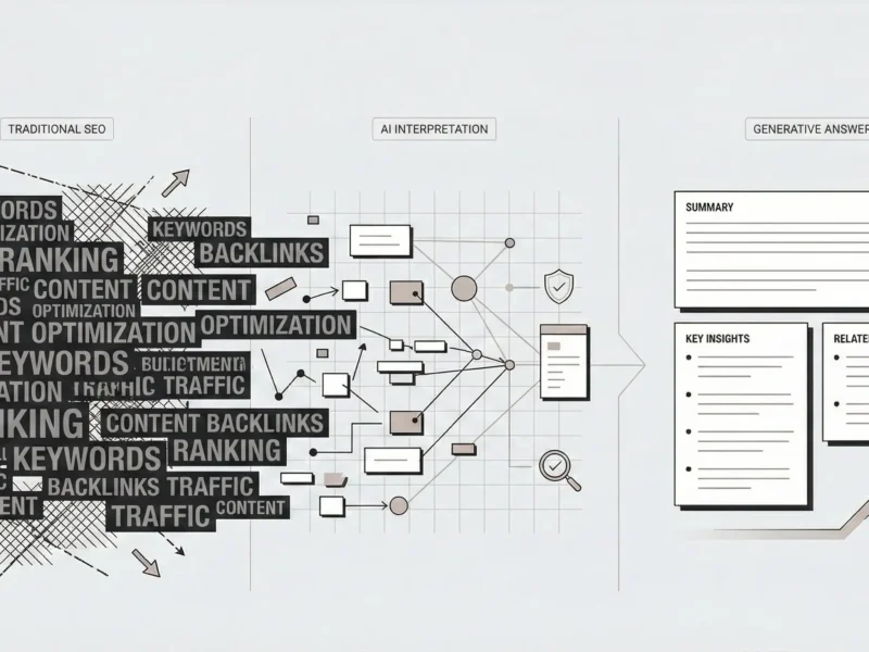 A concept image explaining what is Generative Engine Optimization
