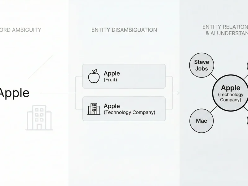 A concept image explaining about Entity SEO