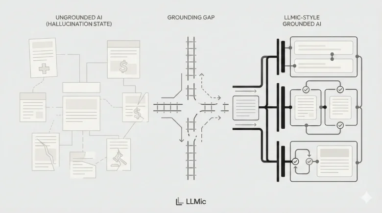 A concept image explaining what is ai hallucination and how to overcome it